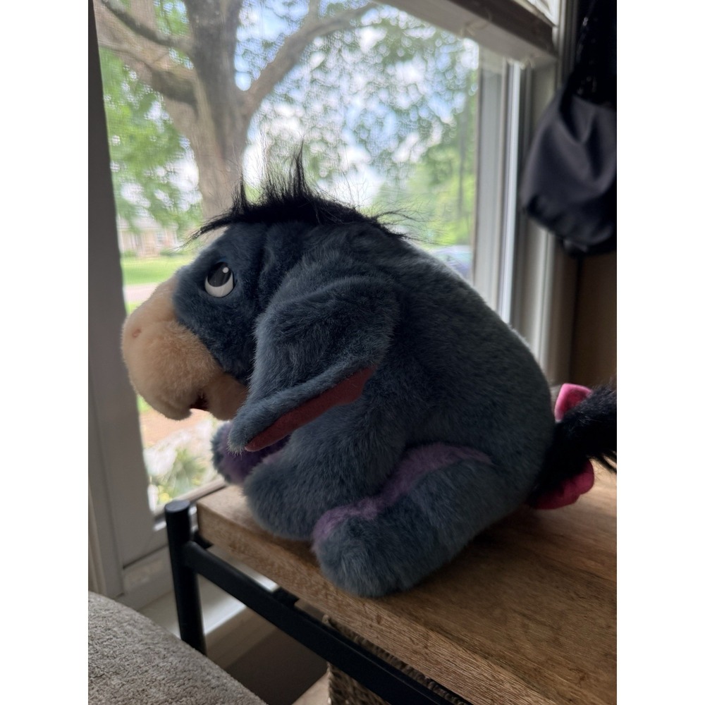 Disney Ask Me More Eeyore Electronic Plush 1999 Vintage Tested & Working